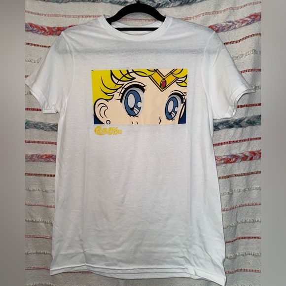 Sailor Moon Tops - White T-Shirt with Sailor Moon Graphic